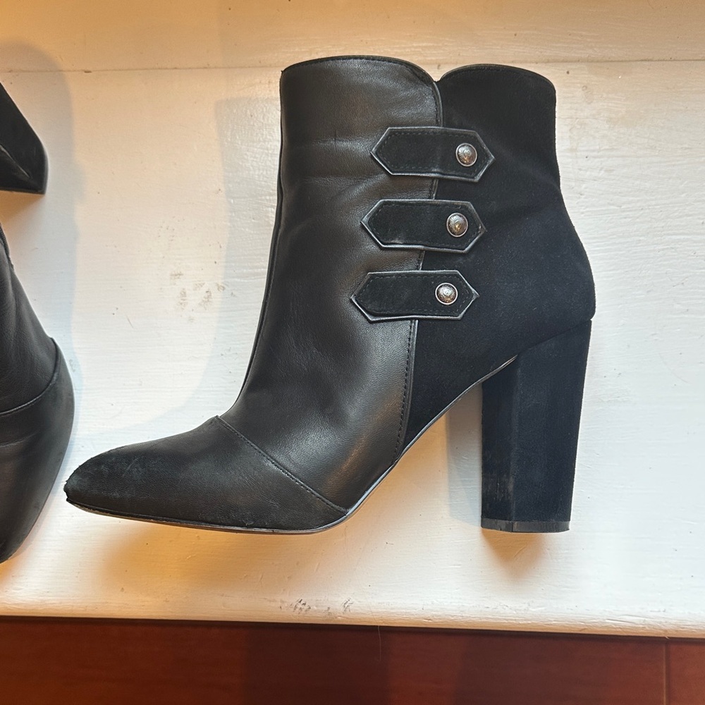 White House Black Market Black Heeled Boots